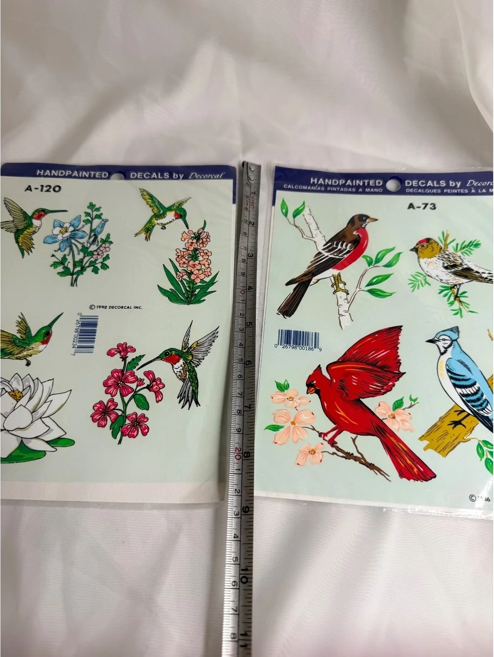1986 1992 Vintage Decorcal SongBird Hummingbird Water Transfer Decals